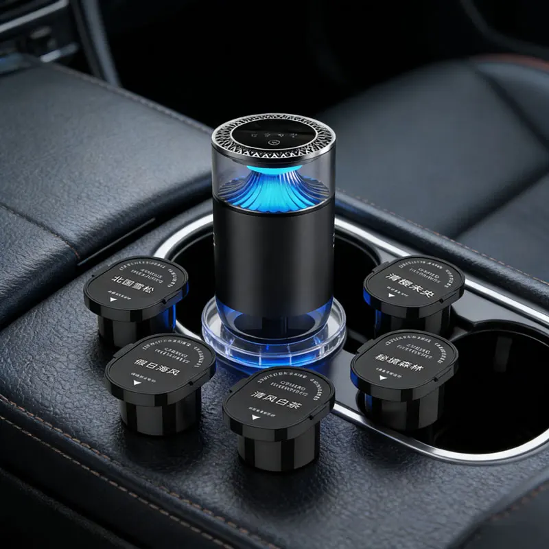 Car Essential Oil Diffuser Smart Car Air Freshener Aromatherapy Auto Spray Usb Rechargeable 5 Scent Fragrance Selection