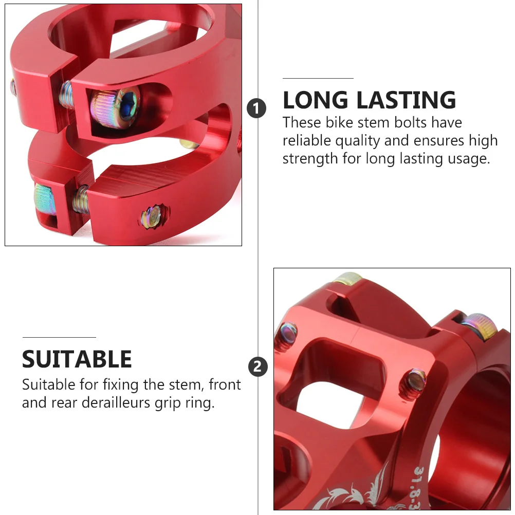 

6pcs Bicycle Screws For Bike Stainless Steel Handlebar Stem Bolts Bike Accessories Fixing Derailleur Seat Post