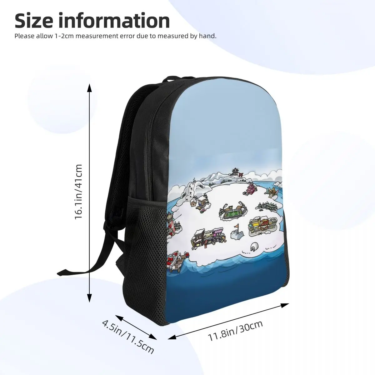 Club Penguin M Mochila para estudiantes Mochila escolar Mochila de viaje para senderismo para hombres y mujeres Mochila de moda Bolsos de hombro
