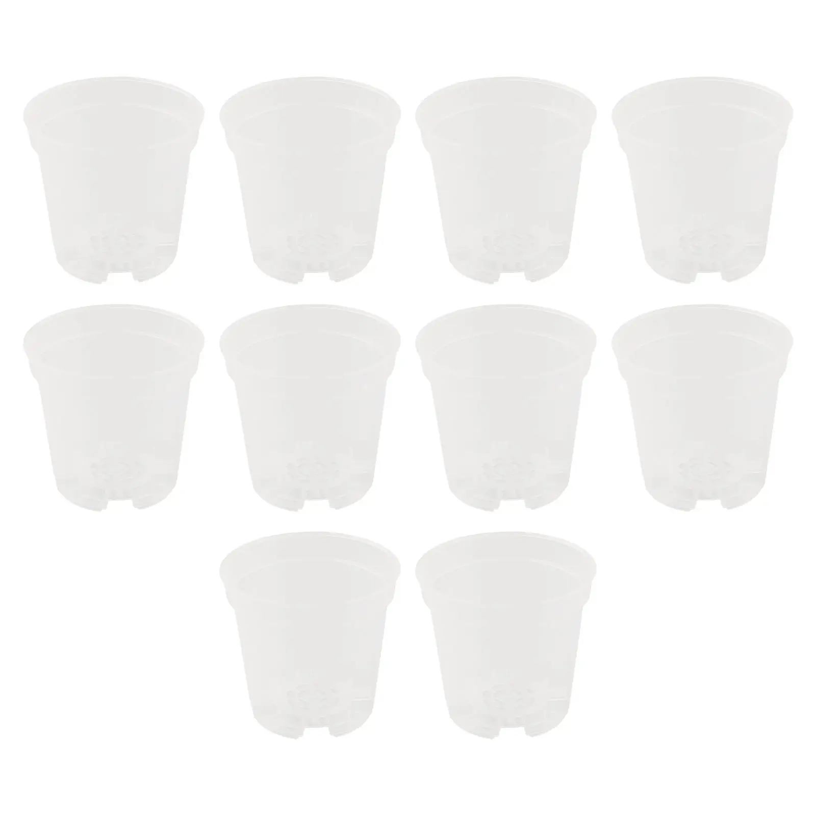 10 Clear Plastic Flower Pots with Drainage for Indoor Gardening Orchid Propagation and Small Plant Cultivation Needs