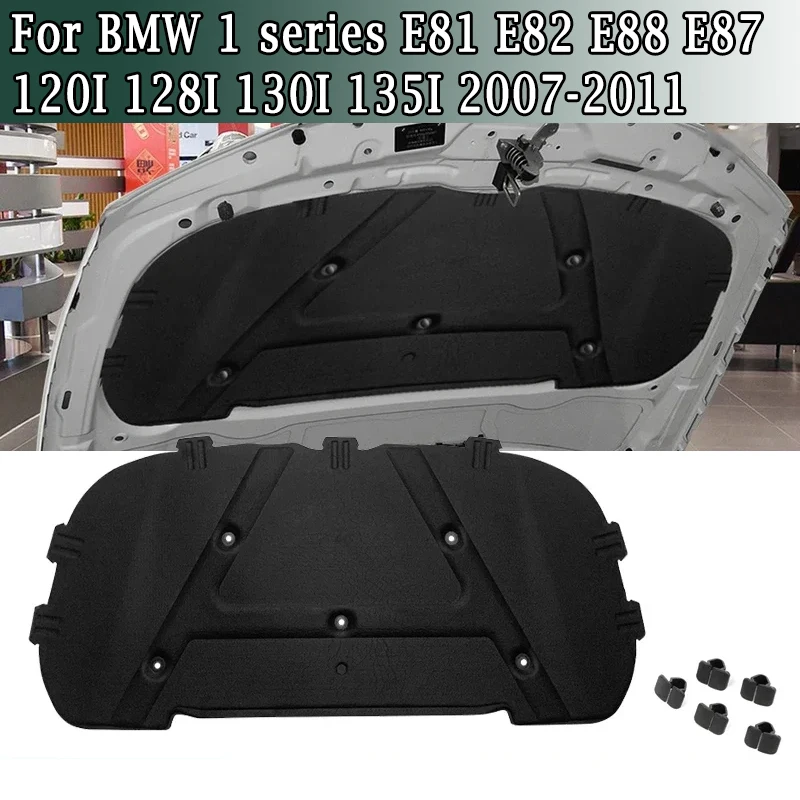 Front Engine Hood Insulation Pad For BMW 1 Series E81 E82 E88 E87 120I 128I 130I 135I 2007-2011 Bonnet Heat Soundproof Mat