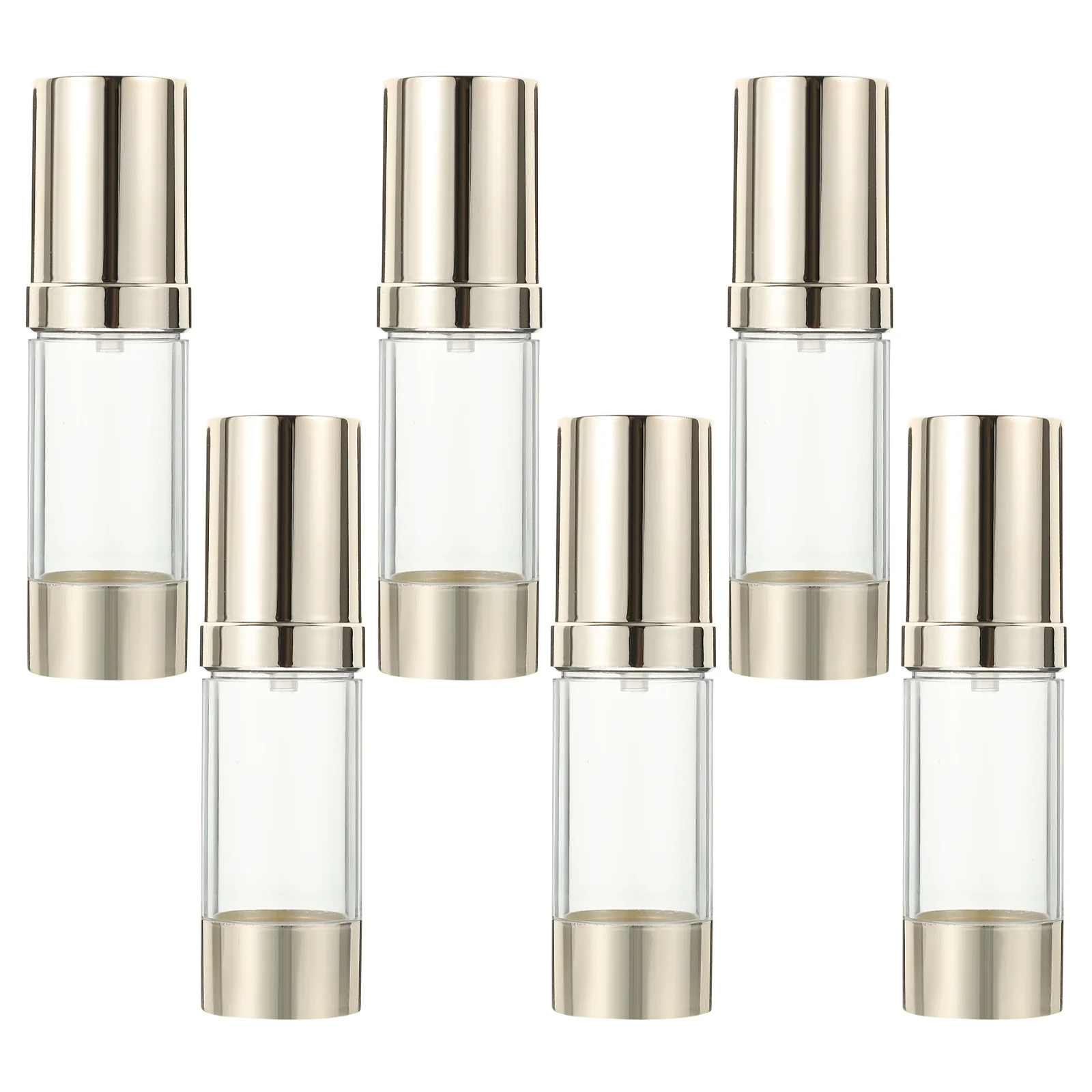 

6Pcs Airless Pump Bottles Refillable Empty Lotion Dispenser Travel Portable Pump Bottle for Makeup Skincare Storage