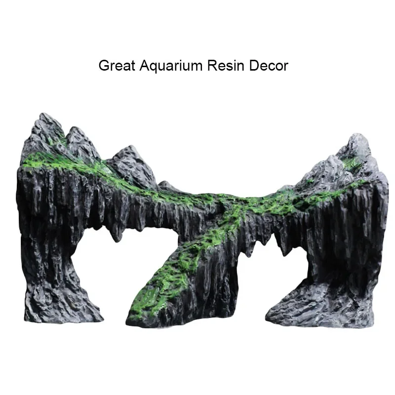 Resin Creative Aquarium Decoration Fish Tank  Simulated Rock Mountain Ornament Acuario Rocks for Aquarium Decor Funny