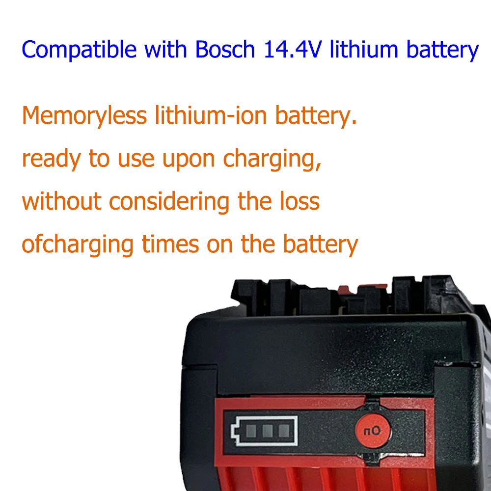 For Bosch 14.4V BAT614 4800mAh Replace Li-ion Battery Pack  Electric Drill Screwdriver BAT607