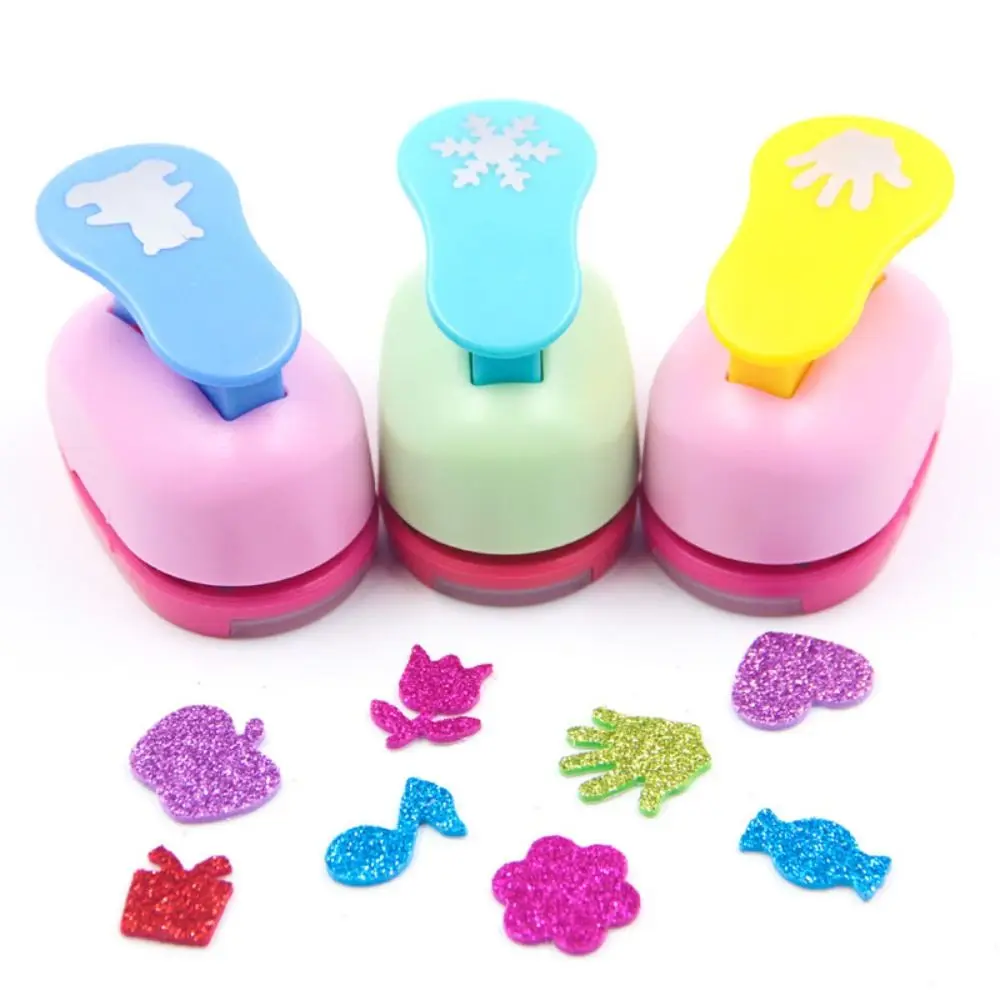 Creative Plastic Paper Hole Punch Different Shapes Hole Punch Multicolored Punch Set Shape Punch Craft Set DIY Crafting