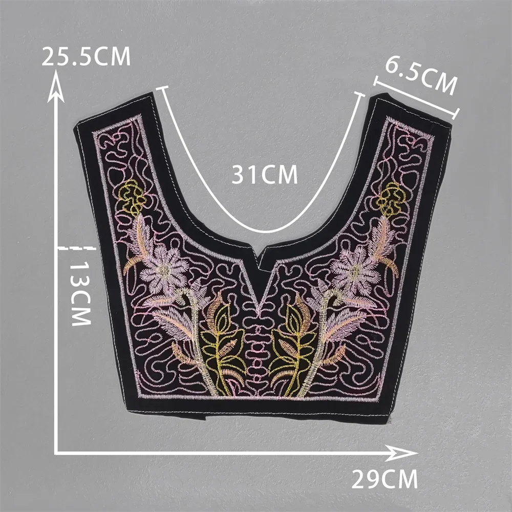 Multi-style ethnic style embroidery Miao embroidery lace collar DIY sewing cheongsam dress ethnic clothing clothing accessories