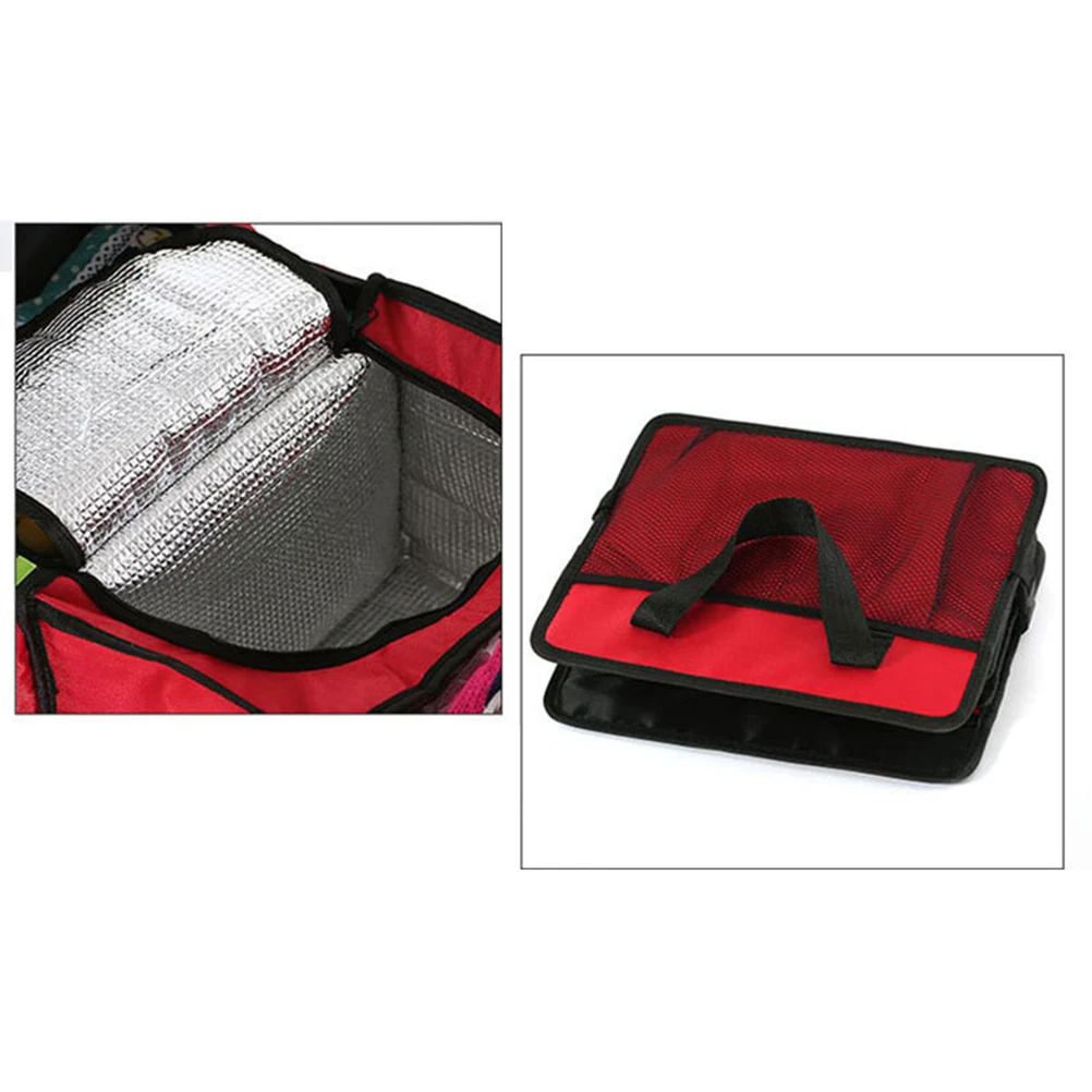 

Insulated Storage Organizer Bag Large Capacity Trunk Tool Case for SUV Back Seat Refined Stitching Handle Design Easy