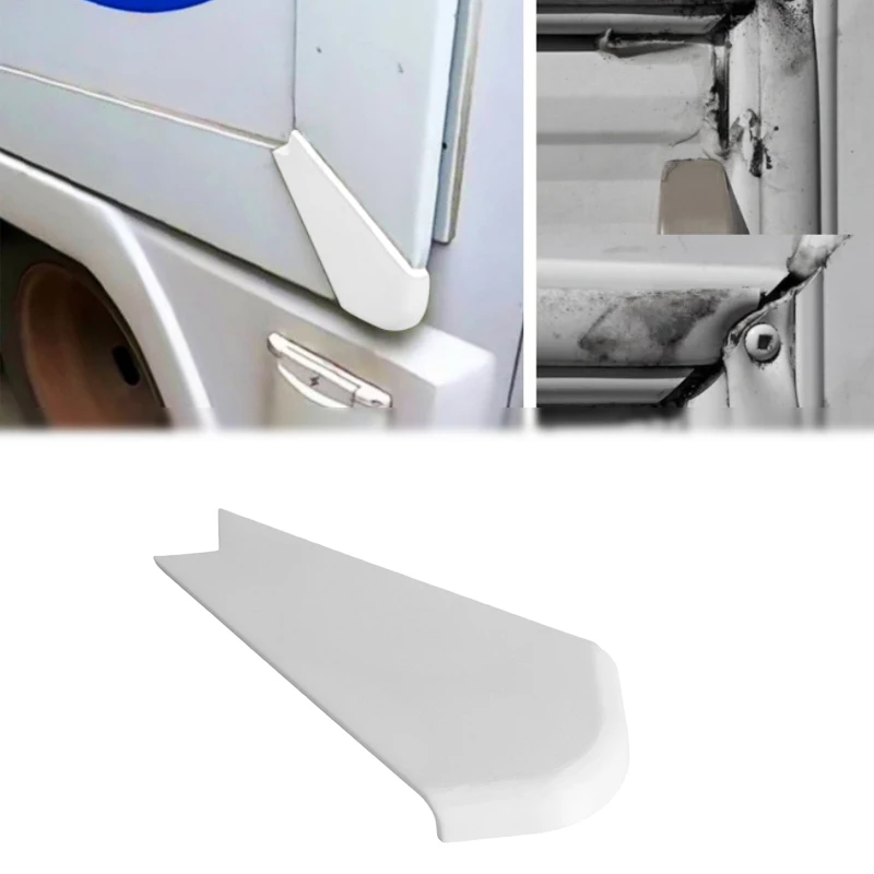 Camping Trailer Vehicle Cabin Door White Extended With Sliding Opening For Cabin Exposed And Decorative Protection Device Cover