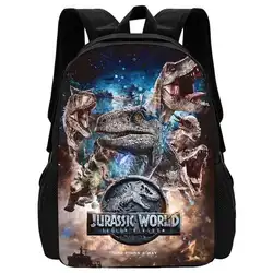 Mochila escolar con patrón de período Jurásico para niños y niñas, mochilas escolares de dinosaurio de dibujos animados