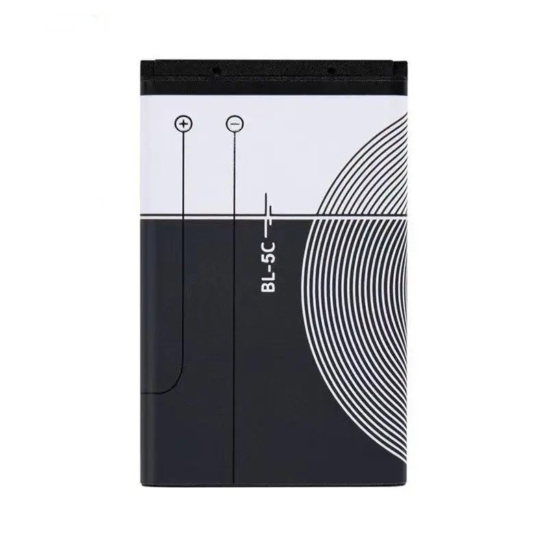 Baterias móveis recarregáveis para Nokia, bateria de lítio, BL-5C, DC, 3.7V, 1200mAh, Nokia 2112 2118 2255 2270 2280 2300 2600 2610 3125 N91