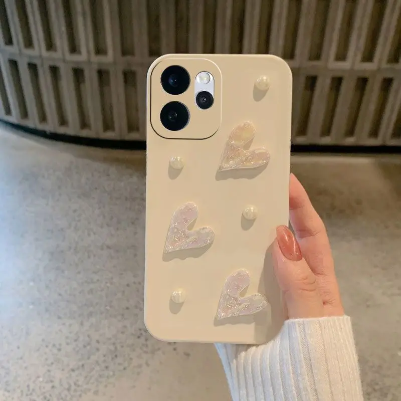 For  Reno15  Reno15 Pro Reno14 Pro Reno15F Reno15C  Reno14F Reno13F Reno13  Laser Love Heart Peals Soft Slicon TPU phone case