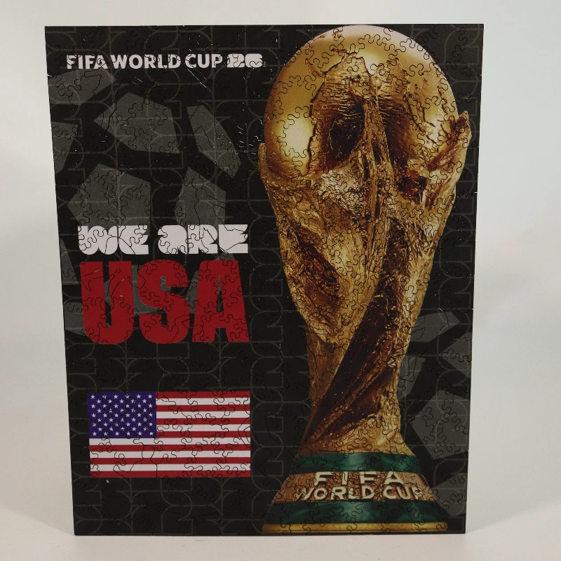 

Коллекционная деревянная головоломка-пазл Чемпионата мира по футболу FIFA 2026 в США: сувенир для болельщиков, развивающая игрушка для взрослых и детей, декор для дома, подарок