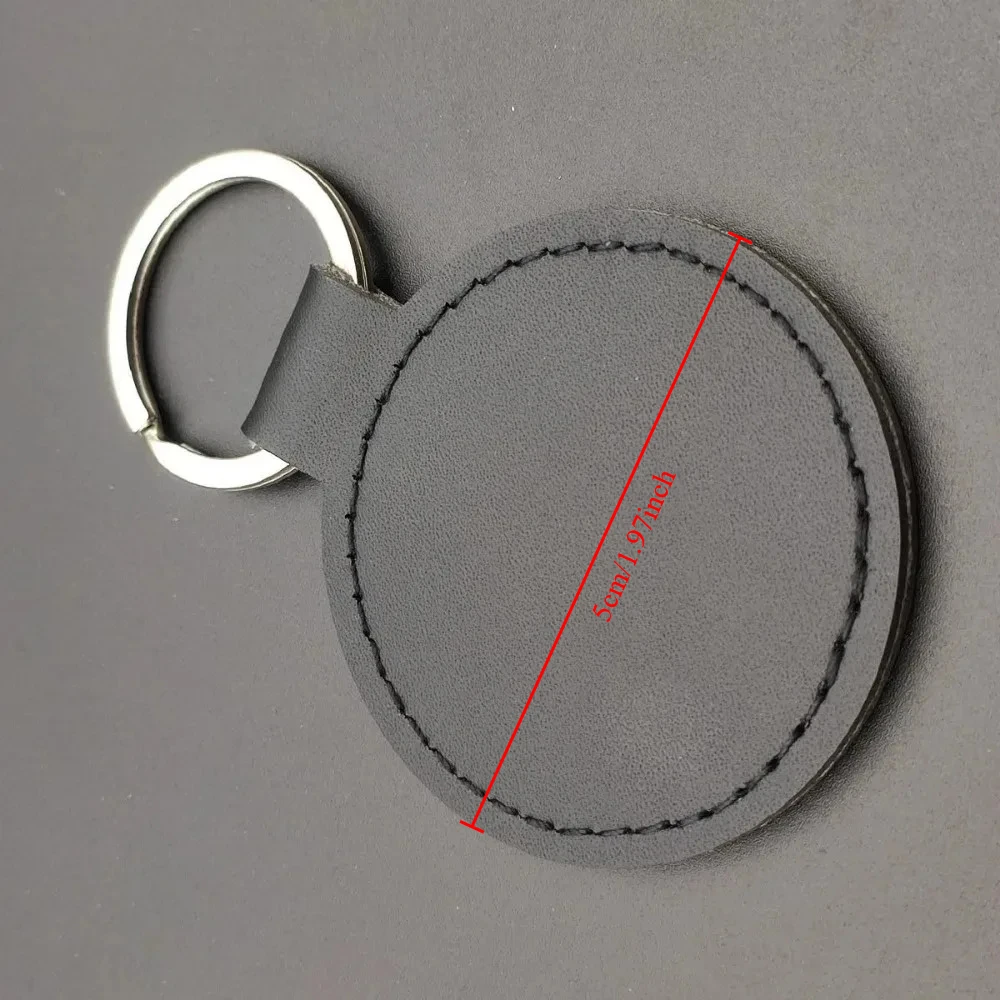 Modischer Runder Leder-Anhänger Logo Geschäftsgeschenk Rindsleder-Schlüsselanhänger PU-Schlüsselkette Leder-Autoschlüsselanhänger Geschenk – Detail 5