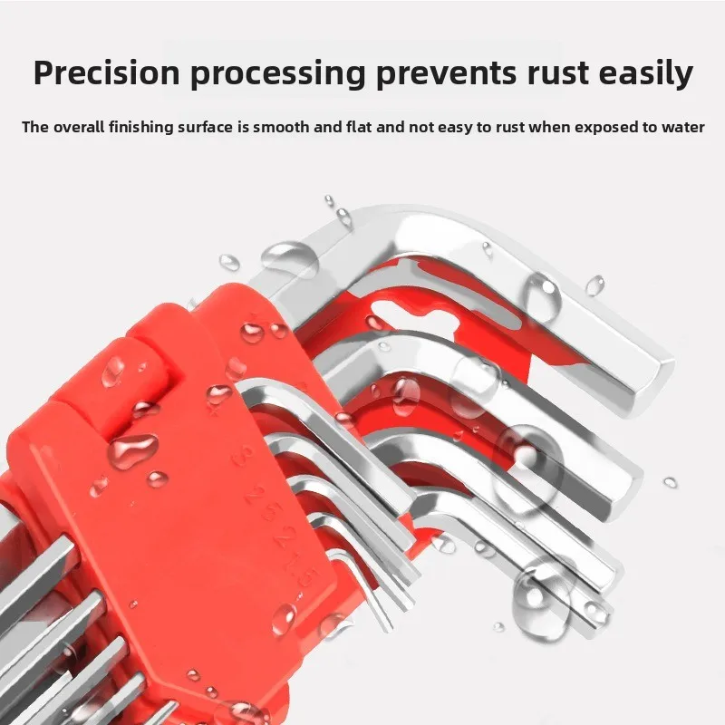 High Hardness 9 Piece S2 Alloy Steel Hex Key Wrench Set Hexagonal Screwdriver Tools Bulk Supply For Professional And Home Use