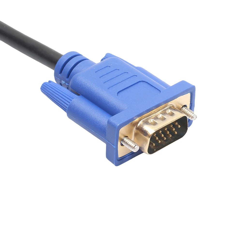 Nuevo adaptador HDMI compatible con macho dorado a VGA HD macho de 15 pines Cable convertidor 1080P para línea de iPhone HP DellHuawei