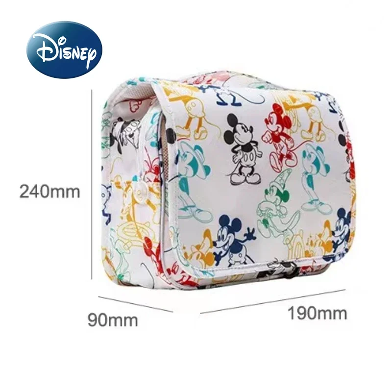 Disney Mickey Original New Cosmetic Bag Luxury Brand Fashion Lipstick Bag Large Capacity Travel Portable Cosmetic Storage Bag