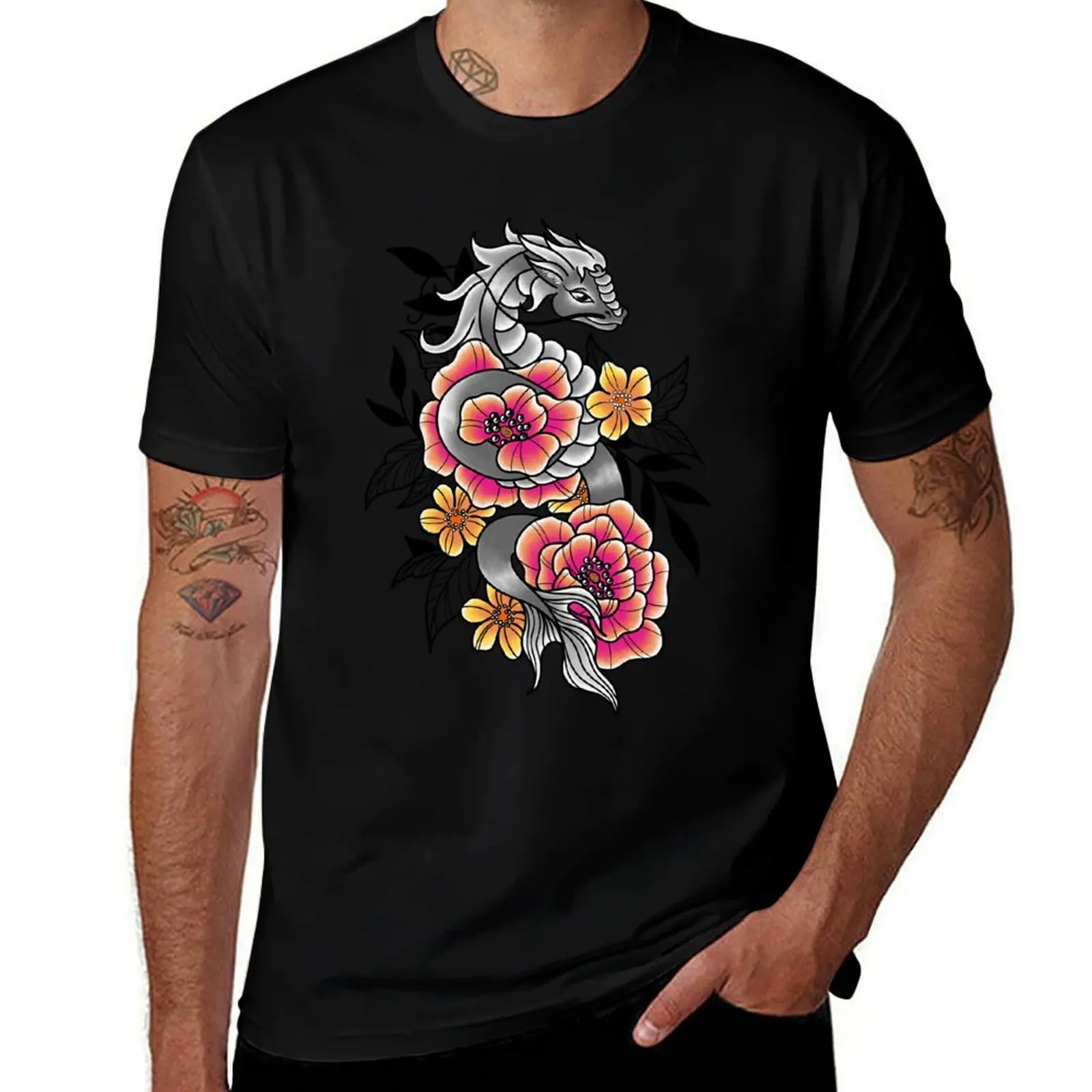 

Hidden Dragon T-Shirt Plus Size Loose Short Sleeve Top