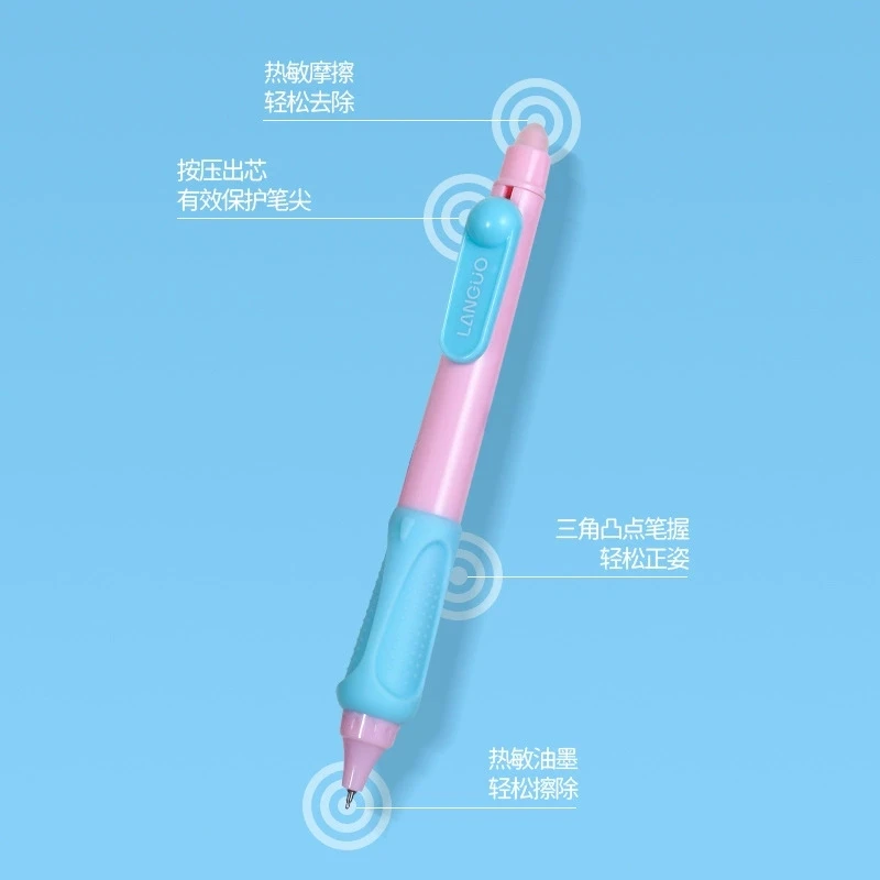 3Pcs/Set Erasable Gel Pens Kawaii 0.5mm Blue/Black Ink Quick Drying ST Tip Proper Pen  for Student Stationery Supplies