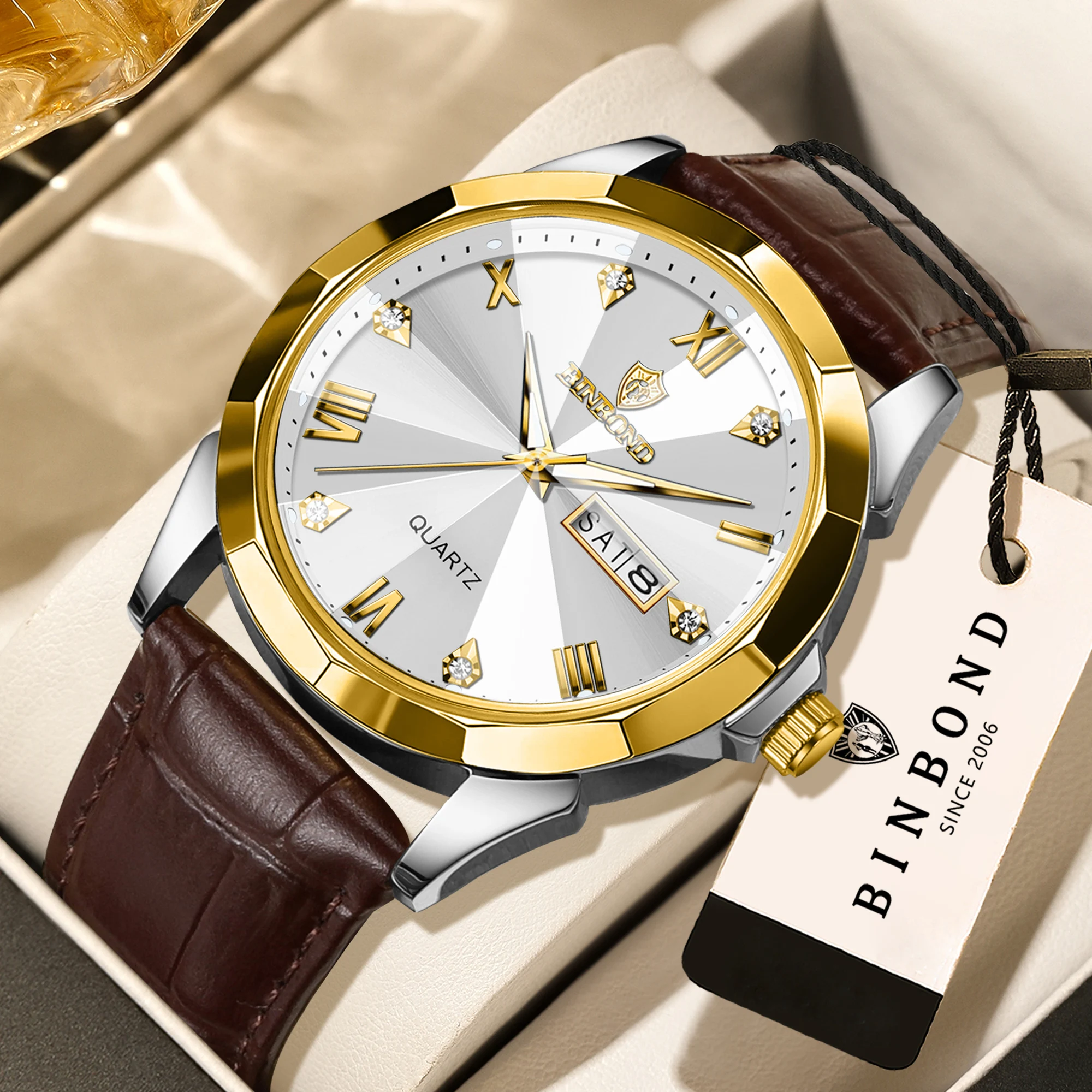 Men's BINBOND Luxury Luminous Waterproof Watch