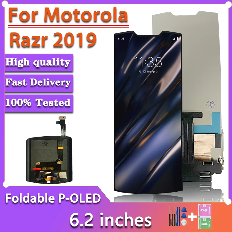 

OLED For Motorola Razr 2019 XT2000-1 LCD Display Touch Screen Digitizer For Moto Razr 2019 5G XT2000-2 Display Replace Glass