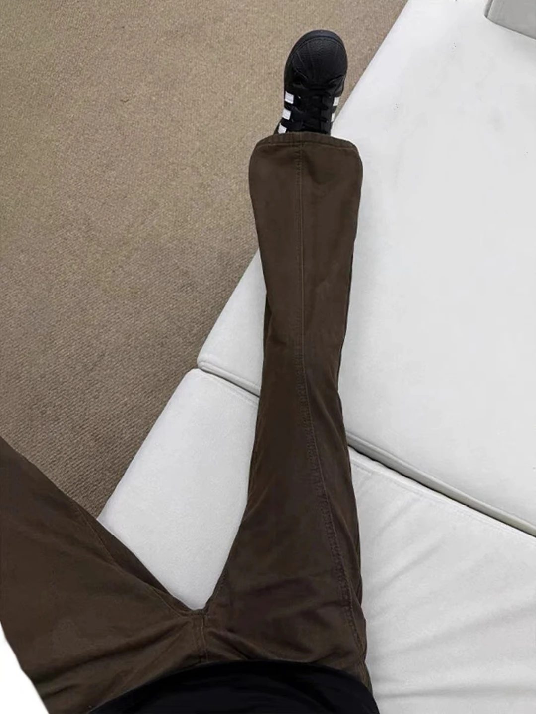 

Мужские джинсы-клеш в американском ретро-стиле, со средней посадкой, прямые, осенне-зимние, рабочие брюки, модные и стильные