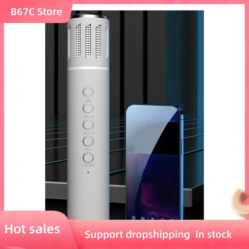 

B67C Wireless Bluetooth Hand-Held Microphone With Noise Reduction And Colorful Lights For Home KTV Audio Conference