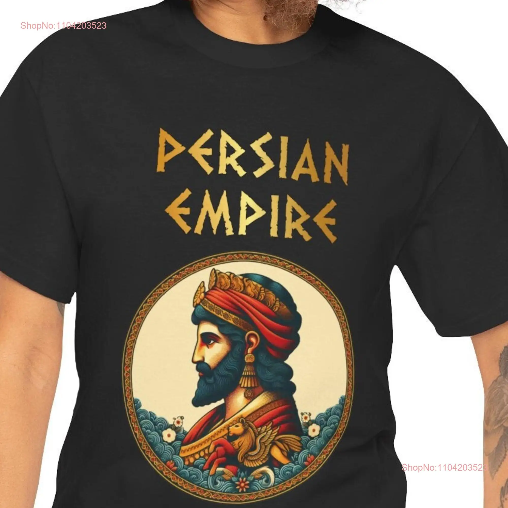 Persian Empire T Shirt Ancient History King Cyrus The GreaT Lover ArT Sublimation Designs  long or short sleeves