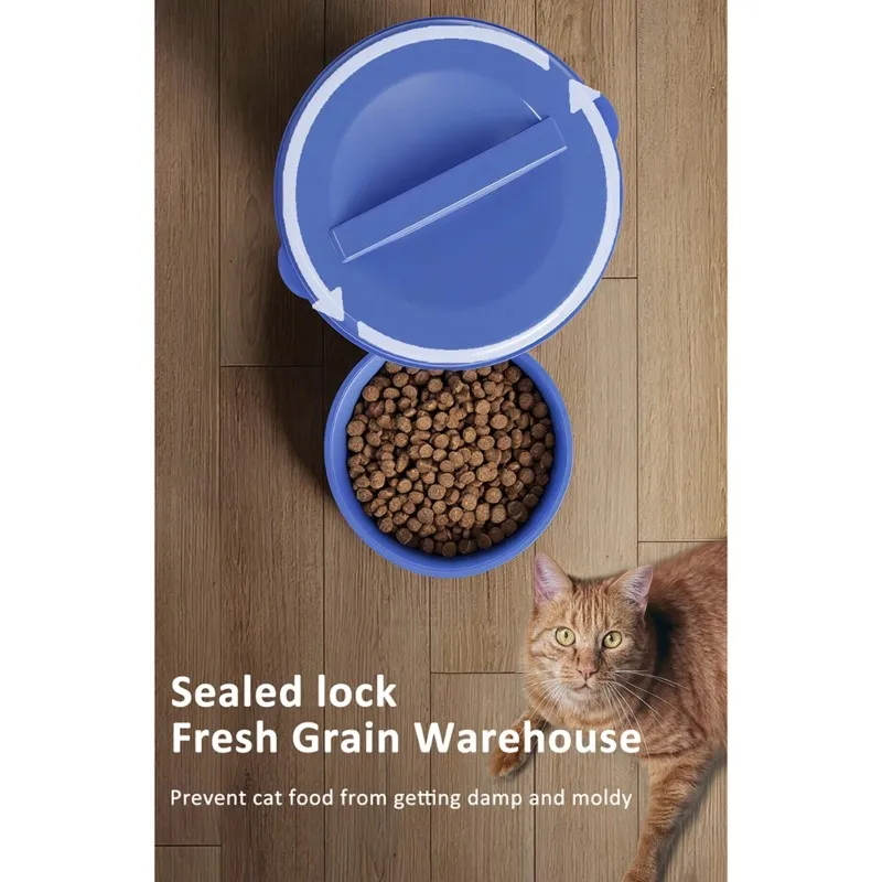 AAAN-Smart Rocket Automatic Cat Feeder-3L For Healthy Pets, Timed& Quantitative Dry Food Dispenser, Remote Control