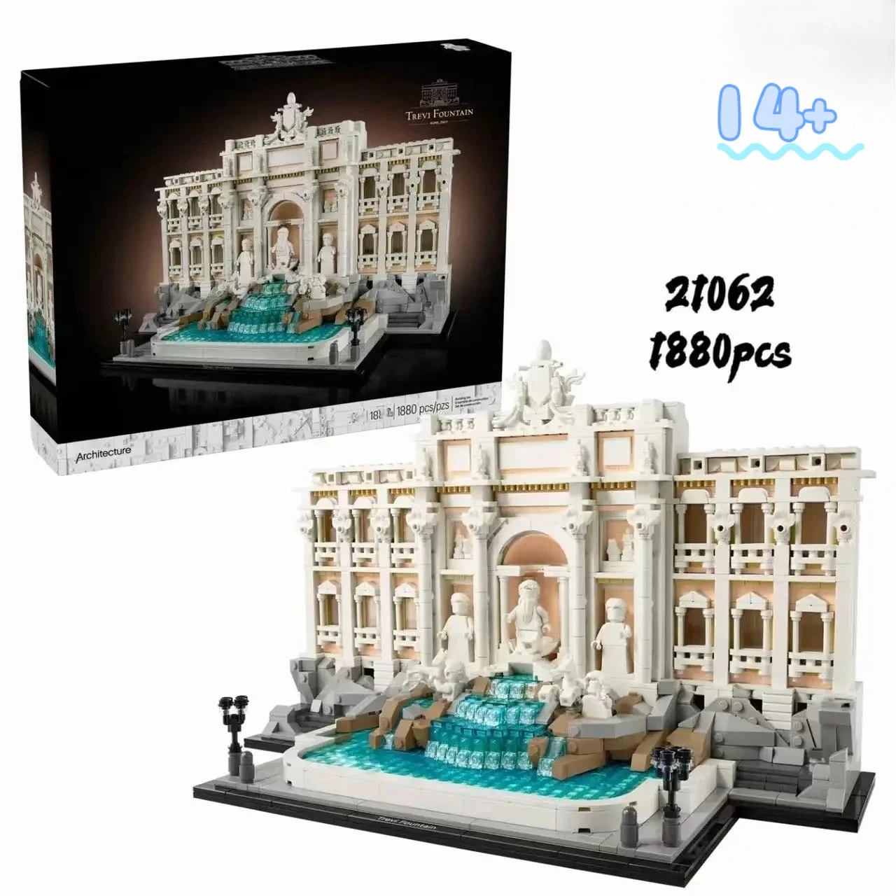 

Disney In Stock 21062 Trevi Fountain Building Blocks Historic Themed Collectible Toy Gift for Lovers