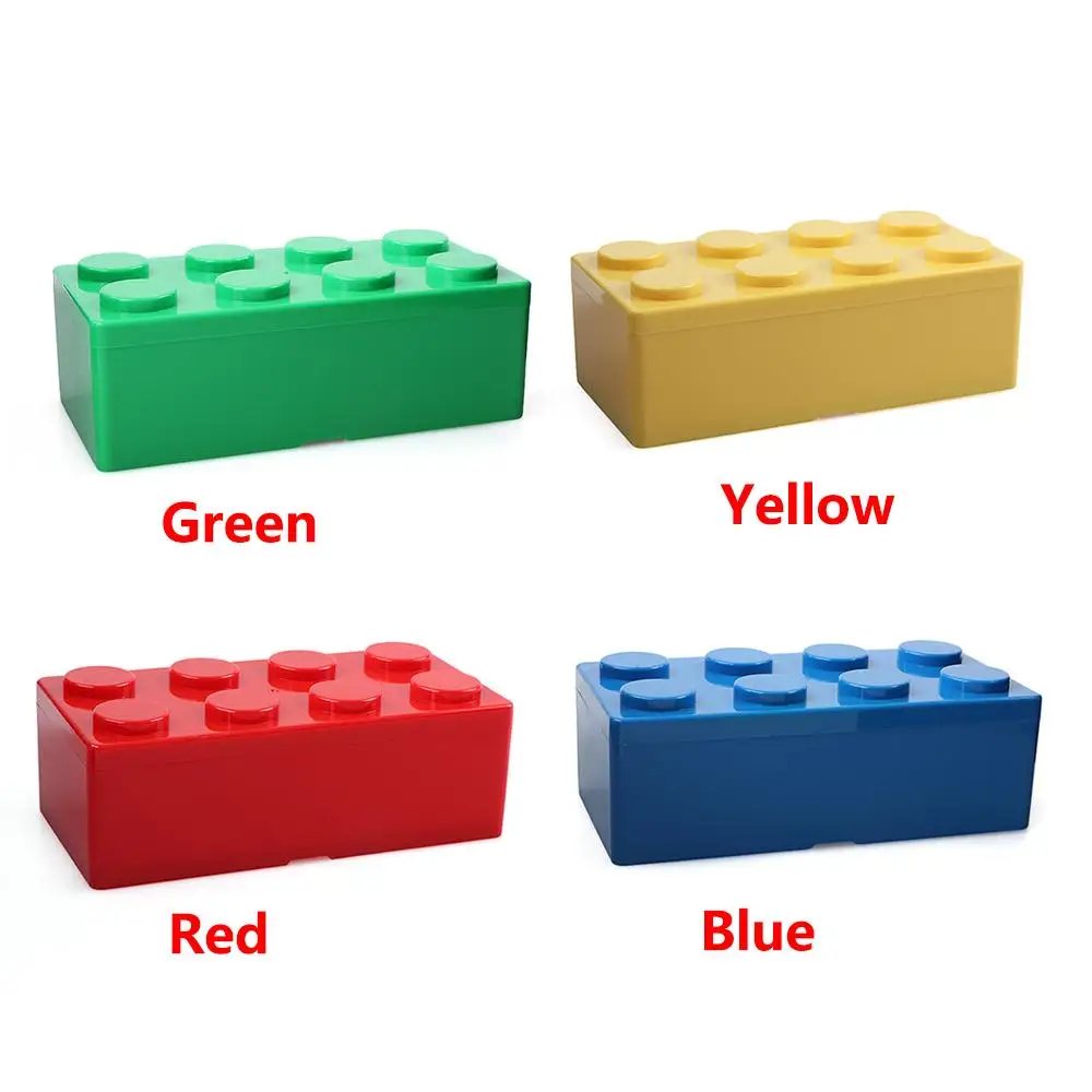 

Puzzle Office Stationery Desktop Container Plastic Storage Box Building Block Shapes