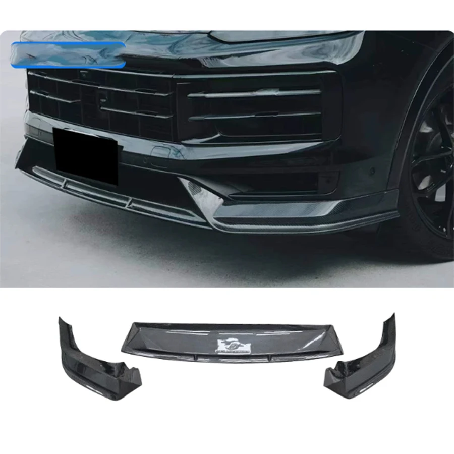 Für Porsche Cayenne 9Y0 2024+ Kohlefaser-Frontlippe Auto-Frontstoßstange Spoiler-Diffusor Kinn-Bodykit