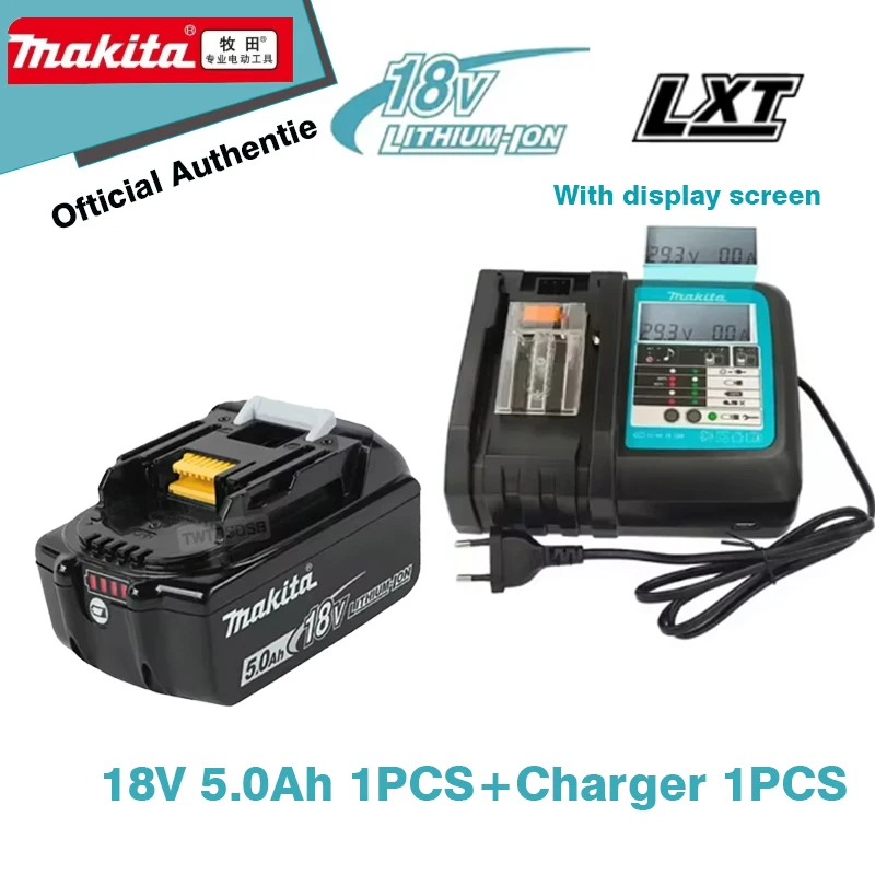 100% original new Makita 18V 5.0Ah/6Ah/9Ah rechargeable battery and charger, suitable for Makita BL1830 BL1830B BL1840 BL1840B B