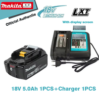 100% original genuine Makita 18V 5.0Ah/6Ah/9Ah rechargeable battery and charger, suitable for Makita BL1830 BL1830B BL1840 BL184