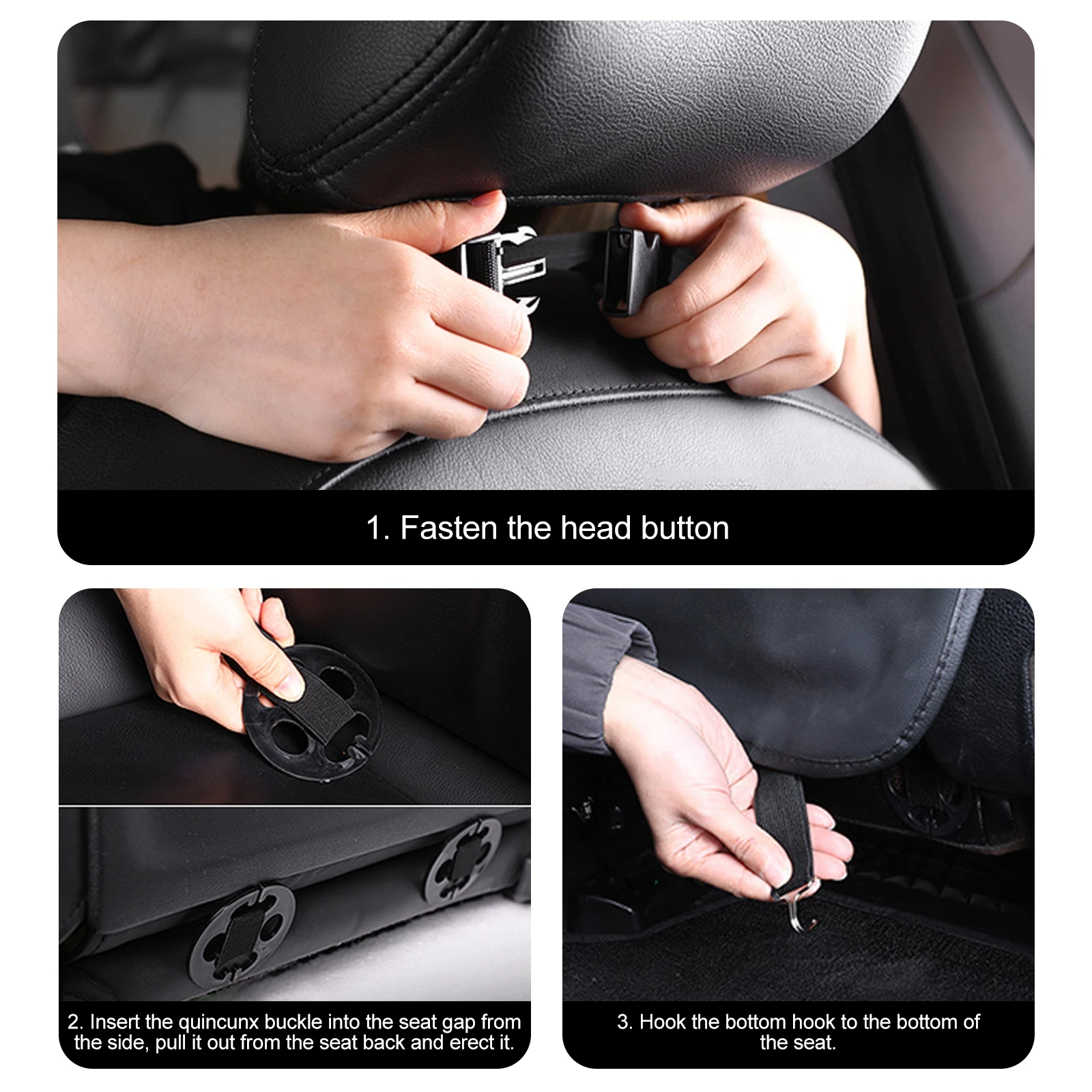 

1pc Organizer Protector Auto Back Pouch Rear Seat Supplies Storage Storage Bag For Car Seat Bag Foldable Car Supplies