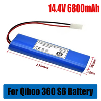 100% New Original Battery Pack Used for Qihoo 360 S6  14.4V 4000mAh Robot Vacuum Cleaner Components Rechargeable Battery
