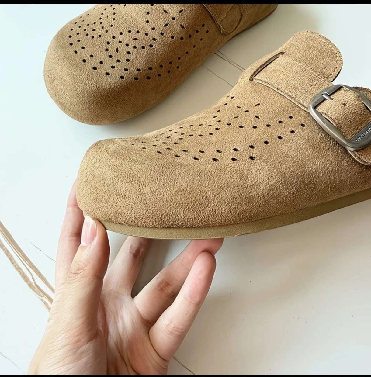 Suede Clogs Slippers For Women Men Clogs Shoes Classic Cork Antislip Outdoor Slippers With Arch Support Mules
