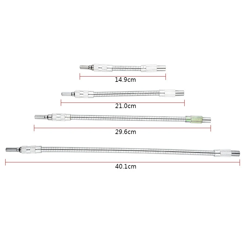 Imagem -04 - Flexível Hex Broca de Extensão Impact Driver Ratchet Chave de Fenda Bits Estender Rod Barra de Extensão 15cm40cm