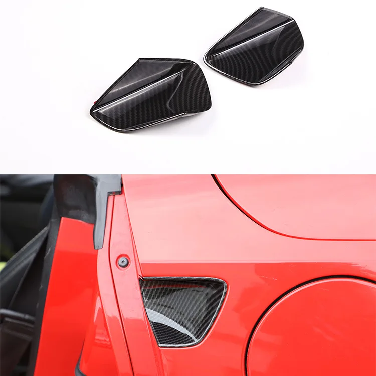 outer door bowl protective sticker for 14-19 Corvette C7  ABS carbon fiber pattern 2 pieces