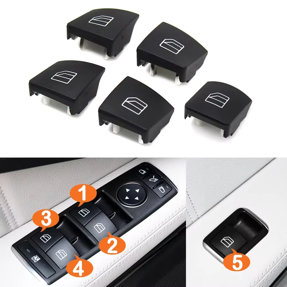 1Pcs Car Power Window Switch Button Cover Cap for Mercedes Benz A B C E GLA GLK Class W204 X204 W212 W207 Interior Accessories