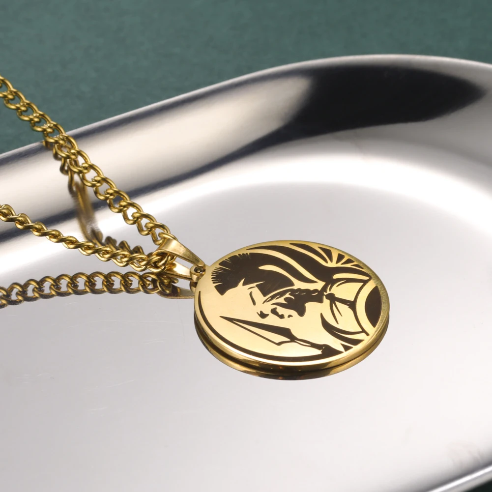 Dawapara Vintage antike griechische Krieger Anhänger ägyptische Göttin Athene Aphrodite Artemis Apollo Symbol Edelstahl Amulett – Detail 7