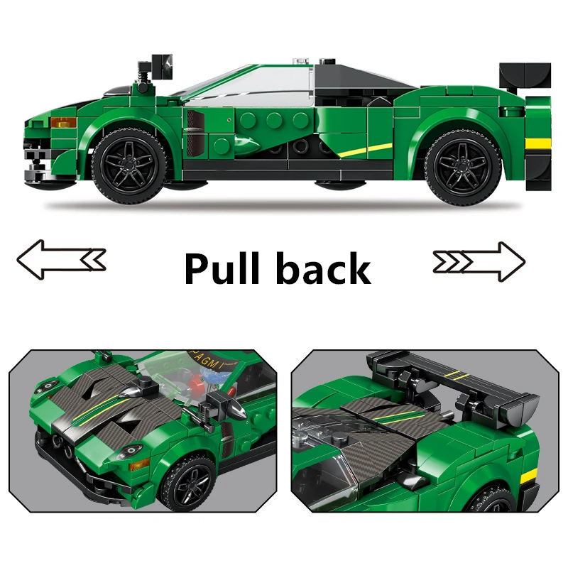 2024 NEW Speed Champion Serise As-ton Mar-tin Famous Supercar Race Car Sports Building Blocks Bricks Kits Model