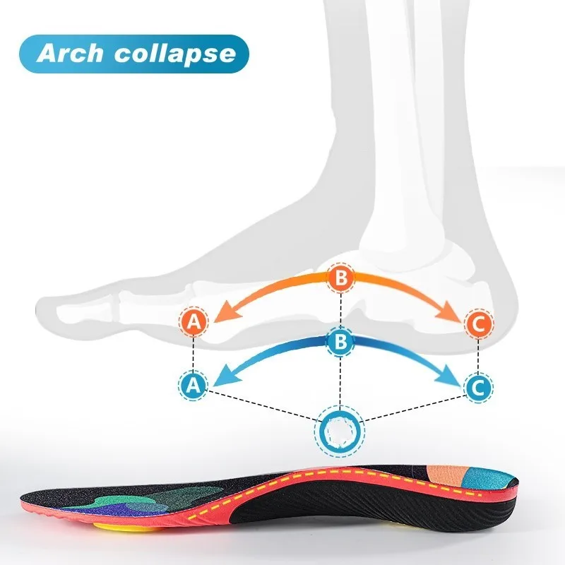 Arch Support Orthodontic Insoles Foam Wear-resistant Orthodontic Flat Feet Anti-torsion Sweat-absorbing Shock Absorption