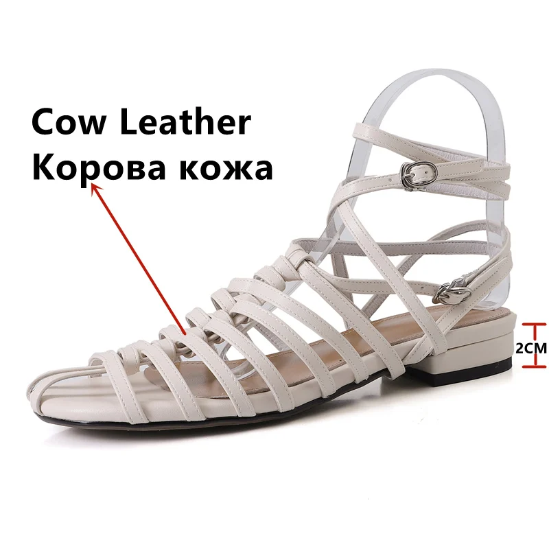 FEDONAS Fashion Design Rome Style Women Sandals Summer Low Heels Narrow Band Casual Party Shoes Woman Genuine Leather Quality