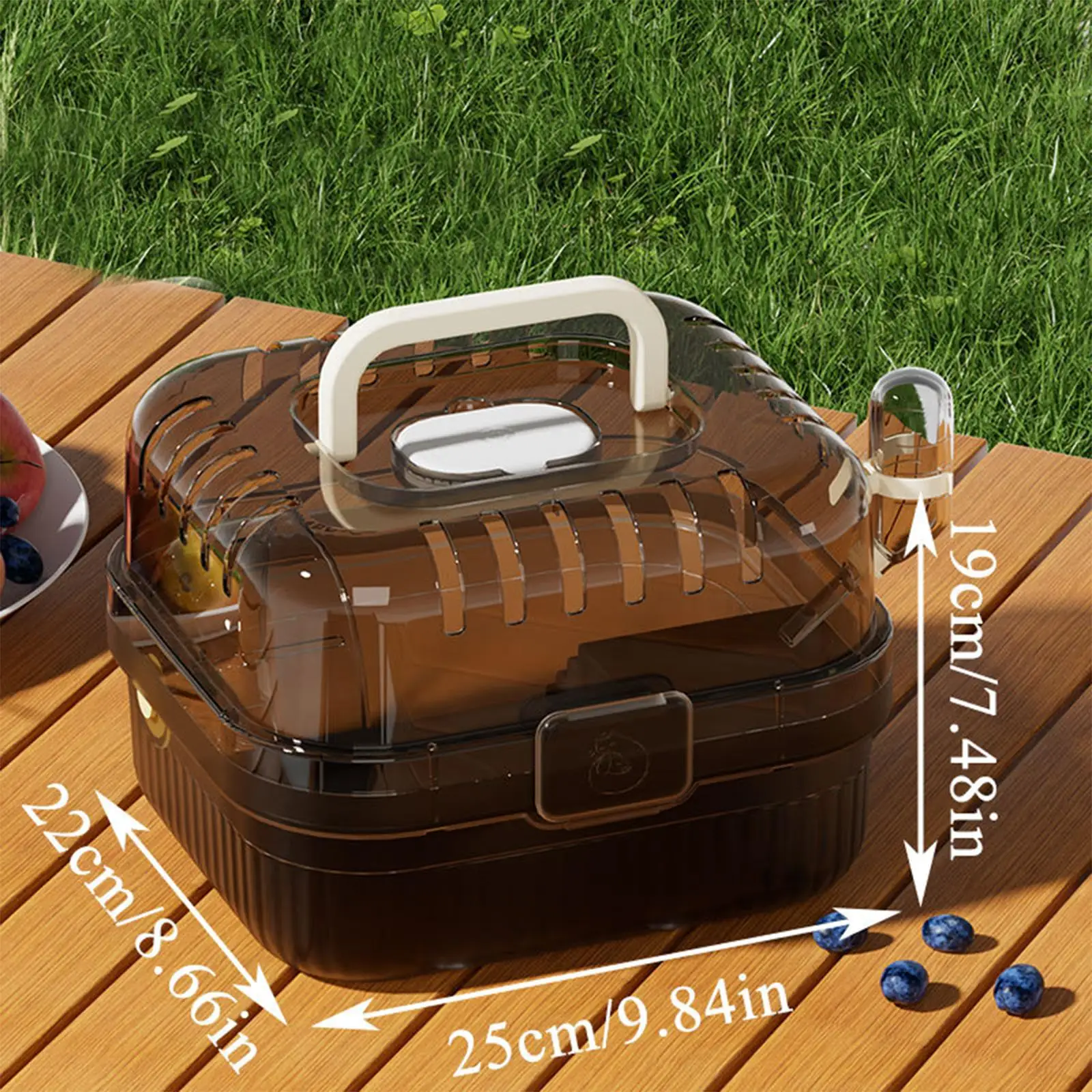 قفص هامستر للتهوية قفص الحيوانات الأليفة الصغيرة المحمولة مع زجاجة ماء موئل صادر للأرنب الحيوانات الصغيرة السنجاب الفئران النمس