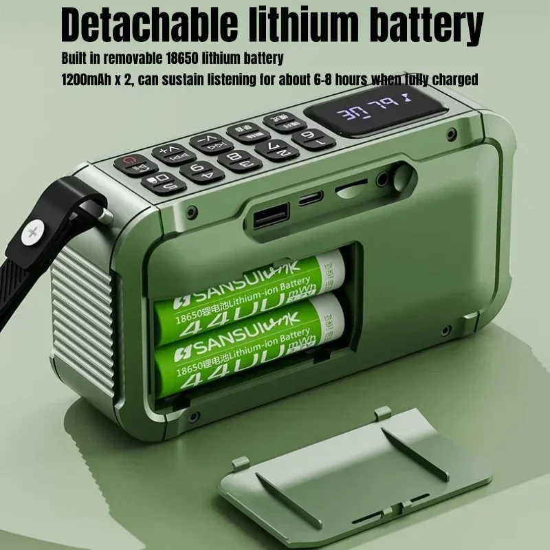 SANSUI F63 Multimedia Portable Wireless Bluetooth Speaker Music Player FM Radio Insert Card U Disk Recording HI-FI subwoofer