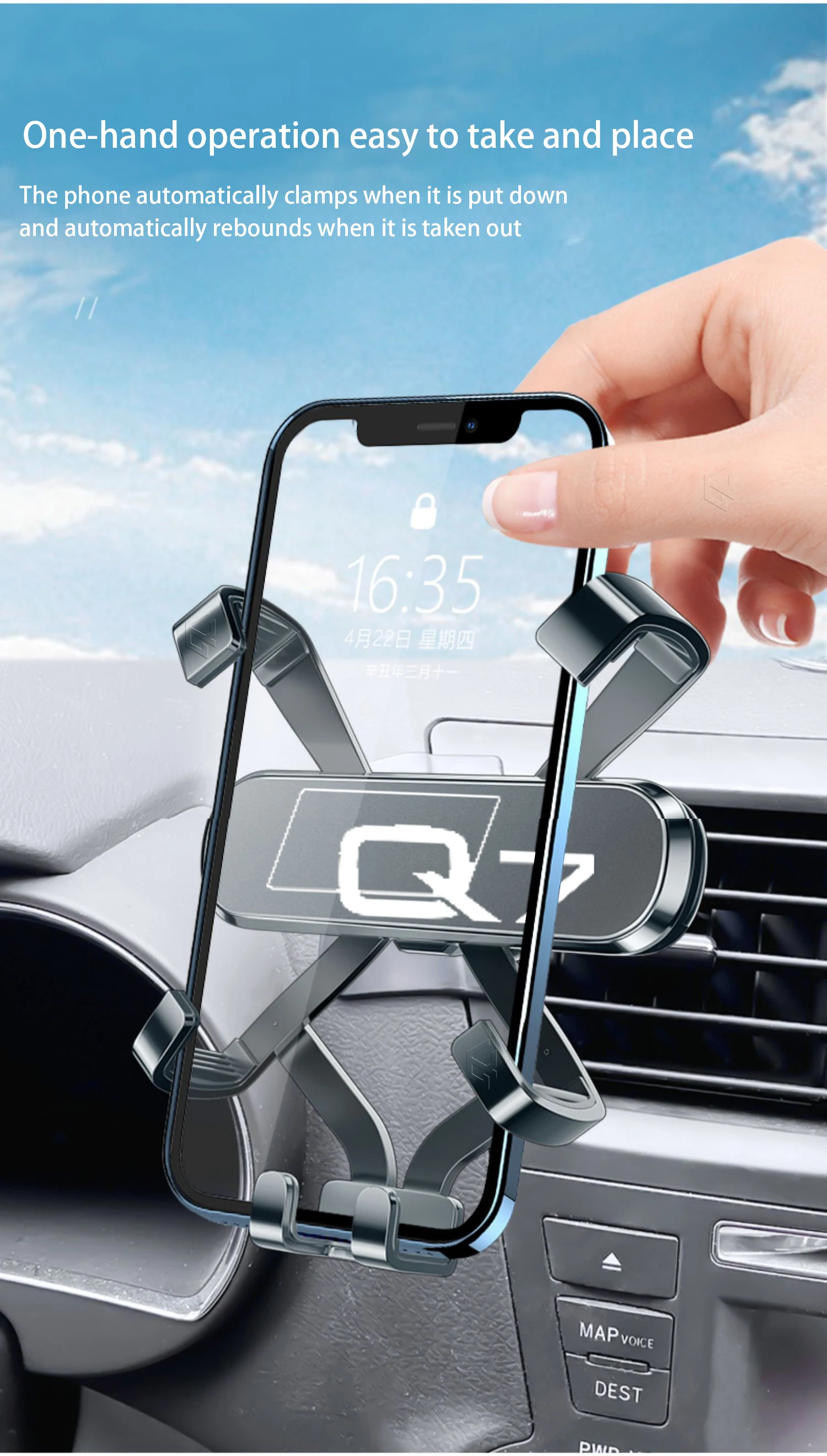 Auto Handy Halter Für Audi Q7 4L 2006-2015 Einstellbare Spezielle Handy Halter GPS Basis Halterung Ständer zubehör – Detail 5