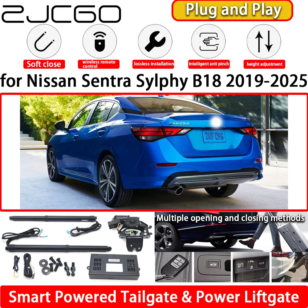 ZJCGO for Nissan Sentra Sylphy B18 2019-2025 OEM Automatic Electric Powered Tailgate Power Liftgate Tail Gate Lift Kit System