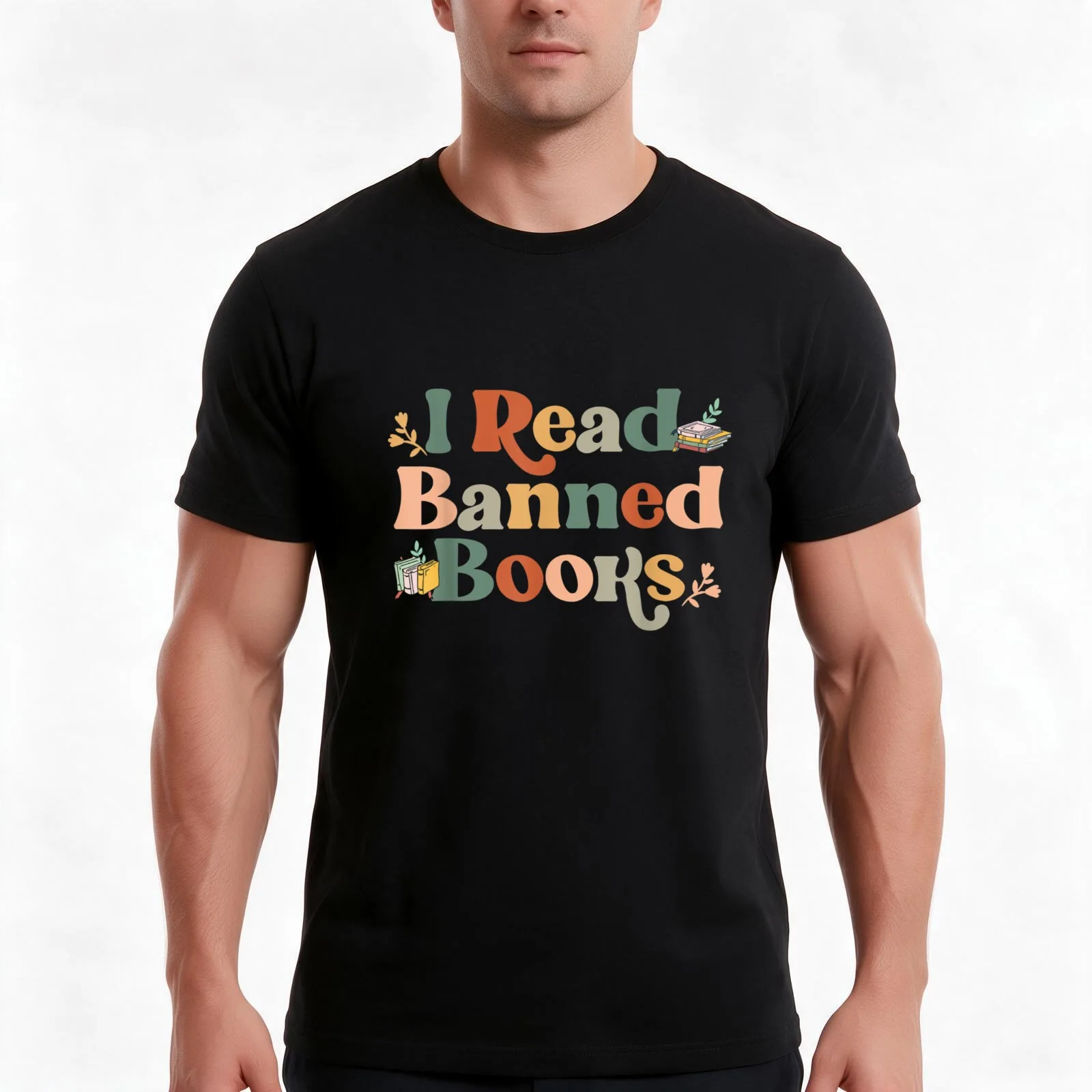 i read banned books shirt T-Shirt Summer Casual Cotton Tee Oversized Streetwear Tops Vintage Graphic Print Unisex Men Women