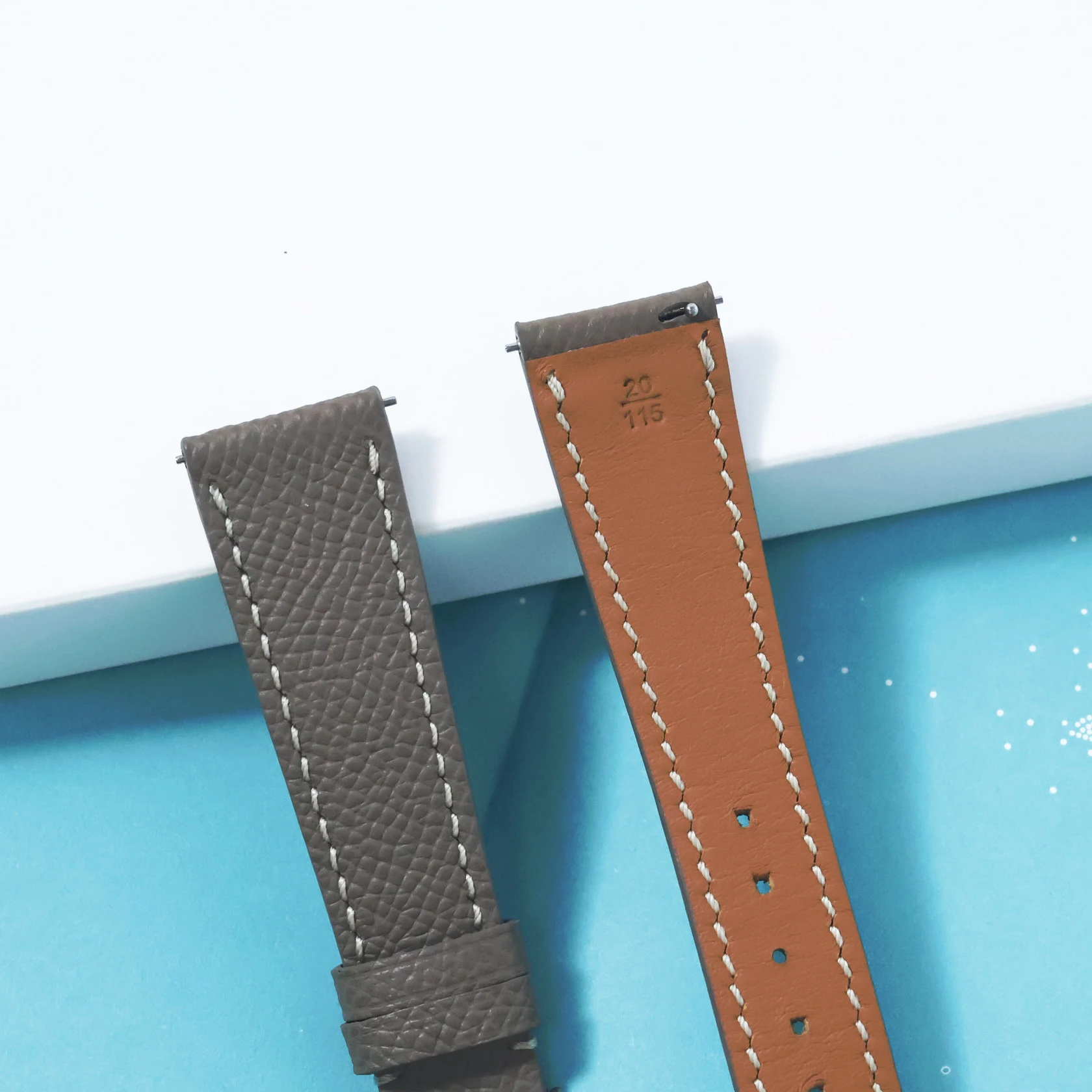 Father's Day Gift Epsom Leather Watch Strap For Cartier Santos TANK Dumont Watch Band with Patek Philippe Original Pin Buckle