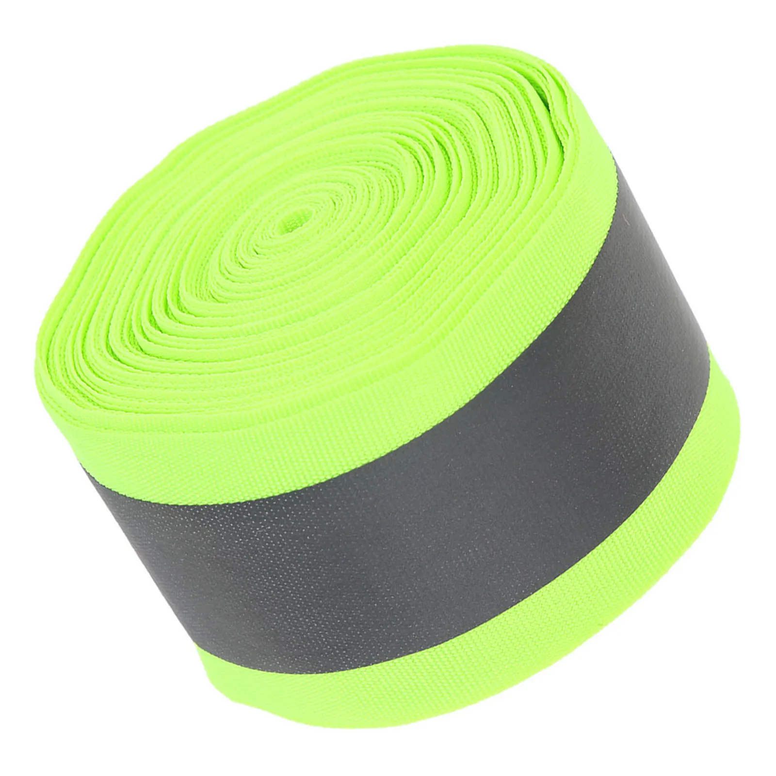 1Roll Reflective Ribbon 2x9.8ft Fluorescent High Visibility Safety Webbing for Cycling Walking Backpack Pet Collar Reflective